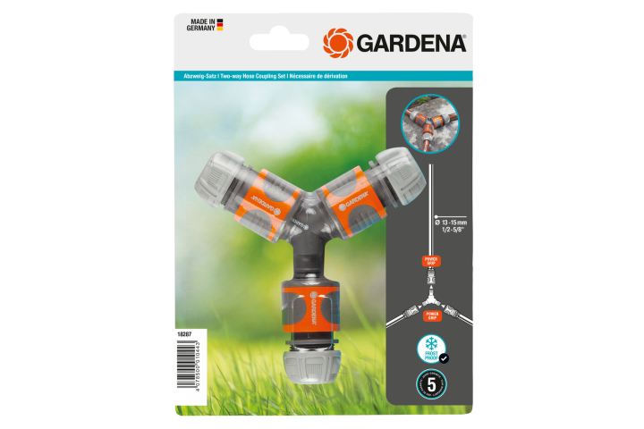 Купити Набір конекторів з трійником Gardena (18287-20.000). Офіційний магазин Хускварна Україна, фірмова гарантія з доставкою по Украіні