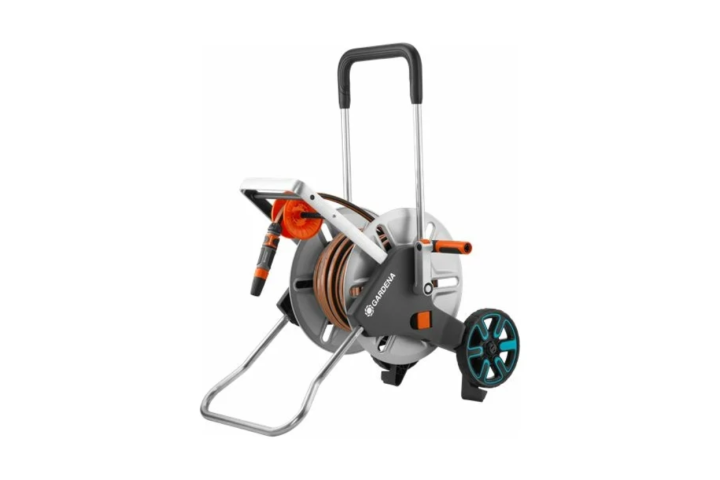Купити Візок для шлангу GARDENA AquaRoll M EasyMetal (18547-20.000.00). Офіційний магазин Хускварна Україна, фірмова гарантія з доставкою по Украіні