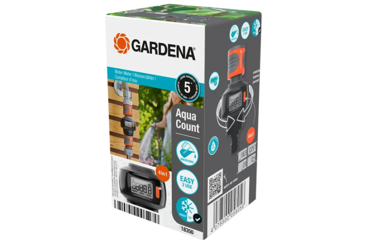 Купити Лічильник води Gardena Aquacount електронний (18350-20.000.00). Офіційний магазин Хускварна Україна, фірмова гарантія з доставкою по Украіні