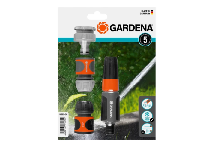 Купити Накінечник для поливу Gardena Classic + комплект з'єднувачів (18295-20.000.00). Офіційний магазин Хускварна Україна, фірмова гарантія з доставкою по Украіні