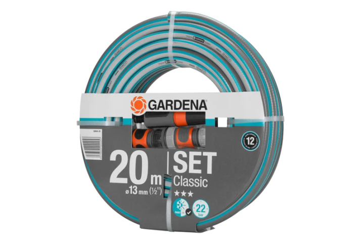 Купити Шланг Gardena Classic 13мм (1/2"), 20 м + комплект для поливу (18004-20.000.00). Офіційний магазин Хускварна Україна, фірмова гарантія з доставкою по Украіні